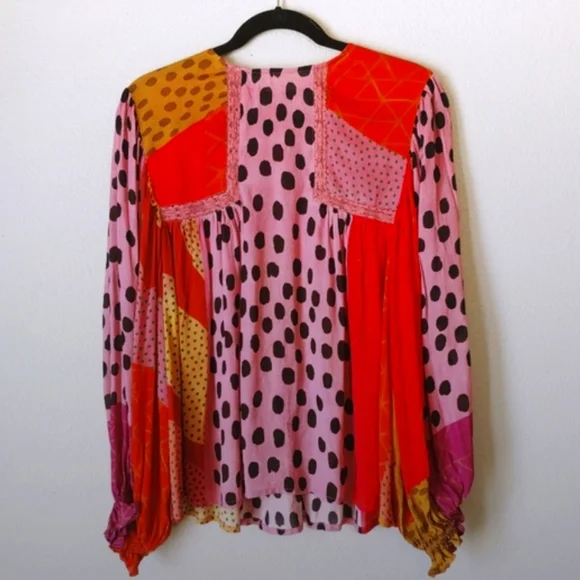 Bl^Nk London Tops Anthropologie Blnk London Abstract Colorful